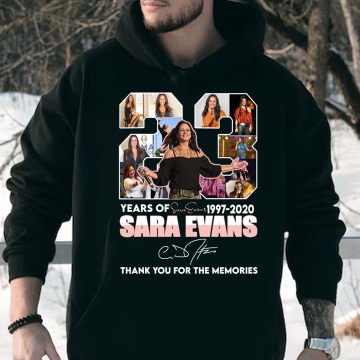 23 Years Of 1997 2020 Sara Evans Thank You For The Memories Signature t-shirt hoodie