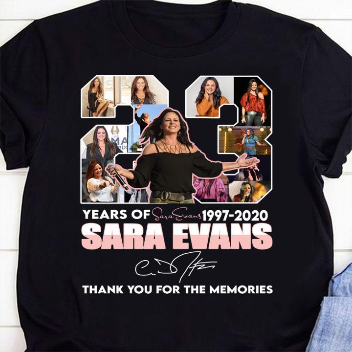 23 Years Of 1997 2020 Sara Evans Thank You For The Memories Signature t-shirt shirt