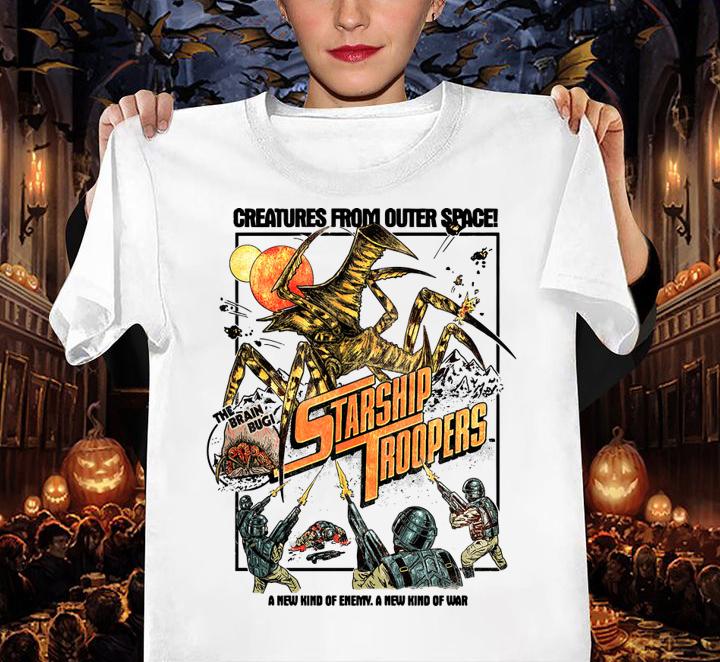 Creatures From Outer Space Starship Troopers t-shirt woman shirt