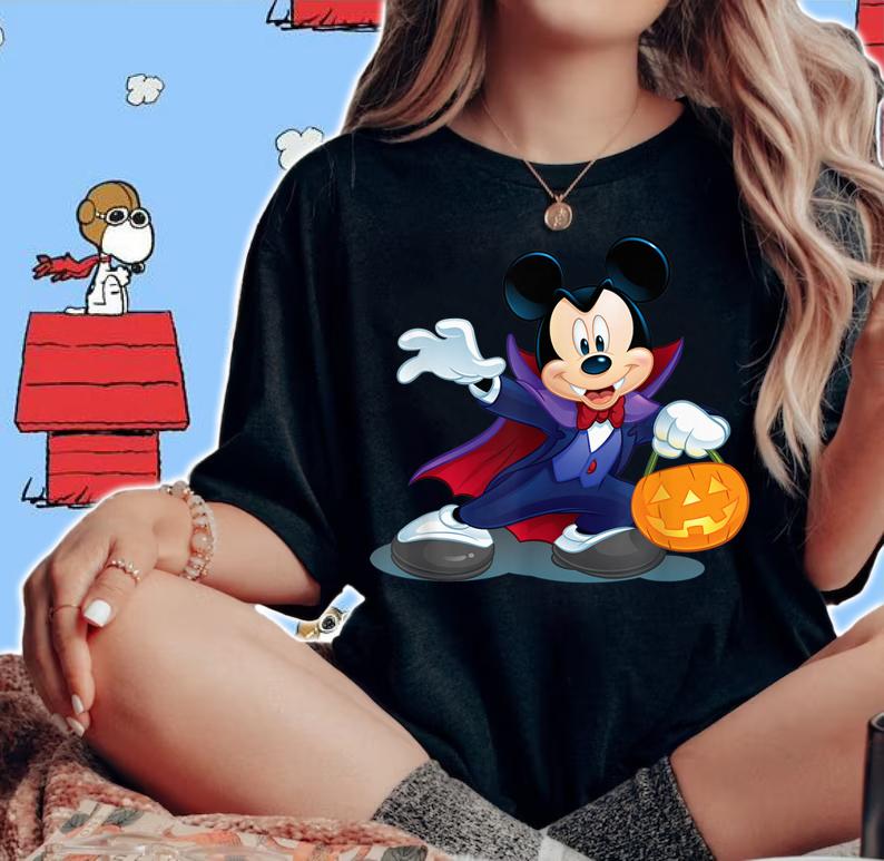 Disney Halloween Mickey Mouse Vampire t-shirt woman shirt