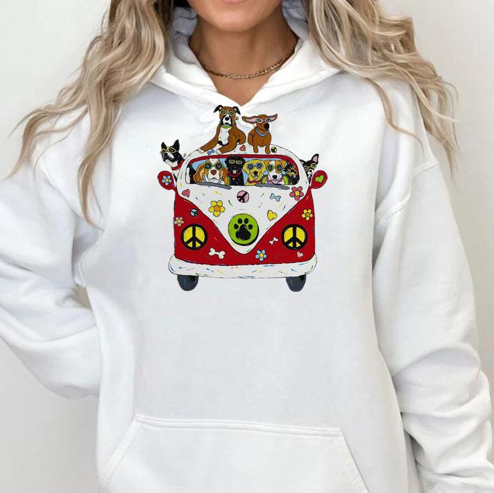 Hippie car dogs t-shirt hoodie