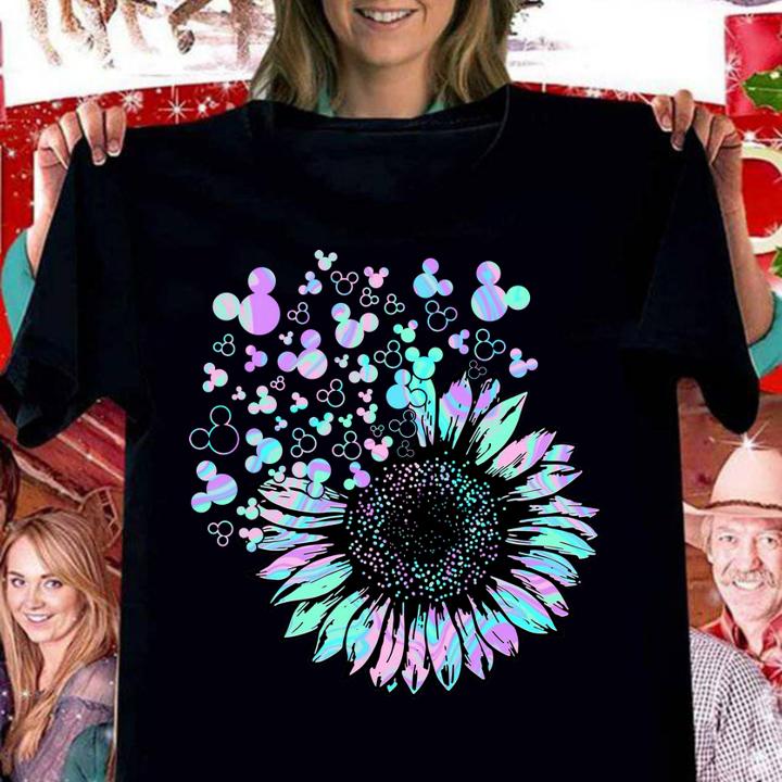 Nice Sunflower Mickey head Disney t-shirt woman shirt