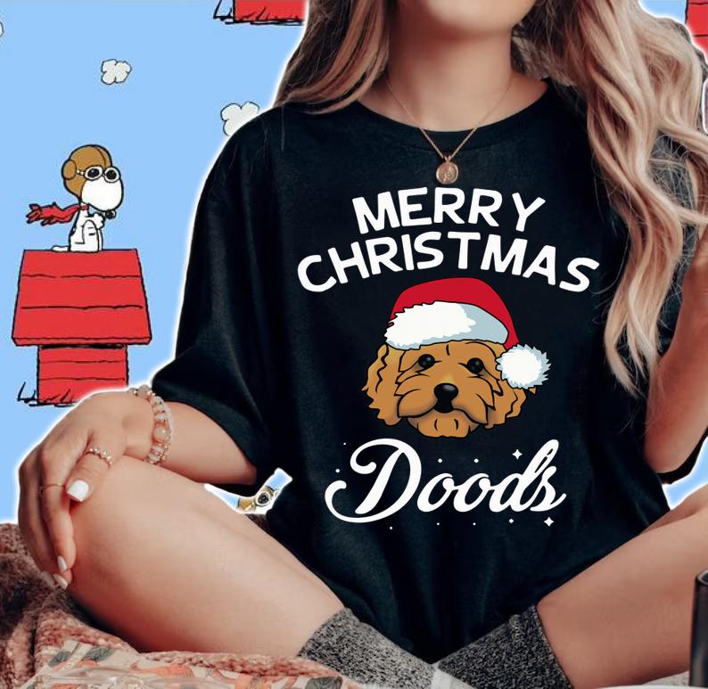 A Very Merry Goldendoodle Christmas sweater t-shirt woman shirt