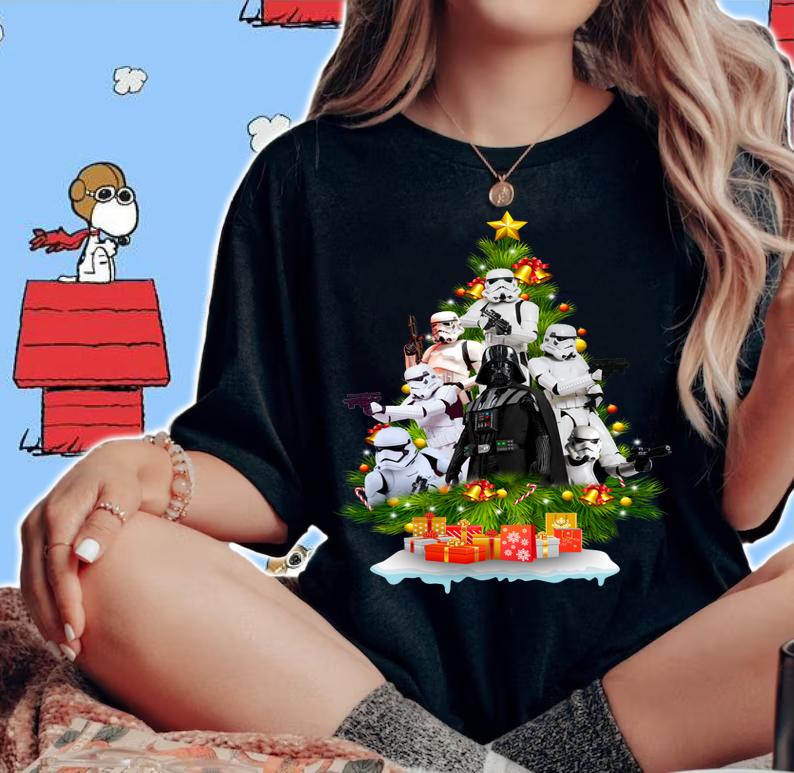 Darth Vader Stormtrooper Christmas Tree Gift t-shirt woman shirt