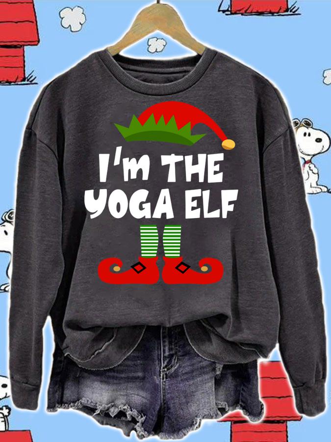 I'm The Yoga ELF Christmas Yoga ELF Costume Matching Xmas t-shirt sweatshirt