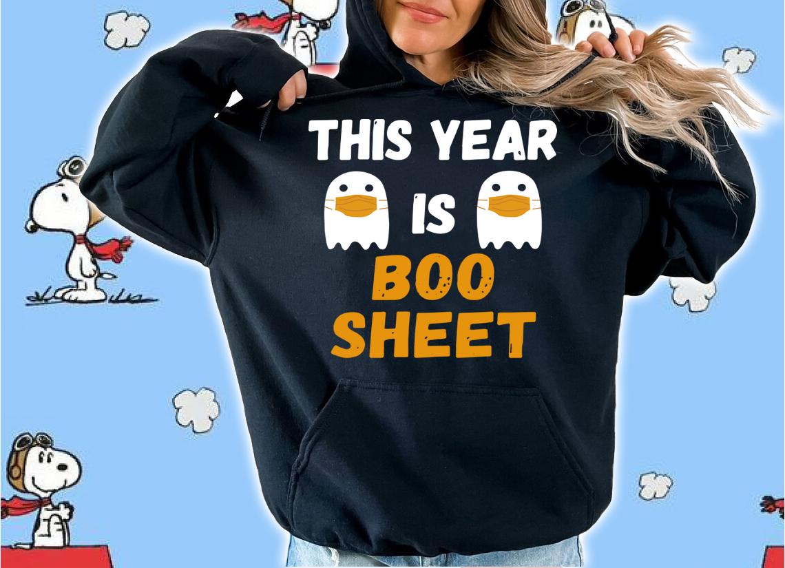 Premium This Year Is Boo Sheet Ghost in Mask Halloween Custome t-shirt hoodie