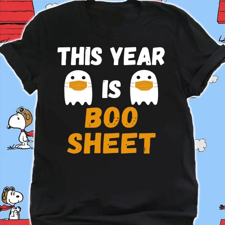 Premium This Year Is Boo Sheet Ghost in Mask Halloween Custome t-shirt shirt