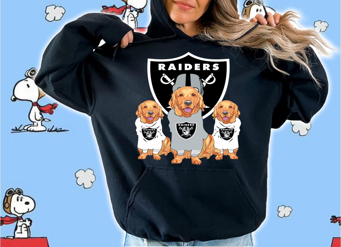 Golden Retriever mashup Oakland Raiders t-shirt hoodie