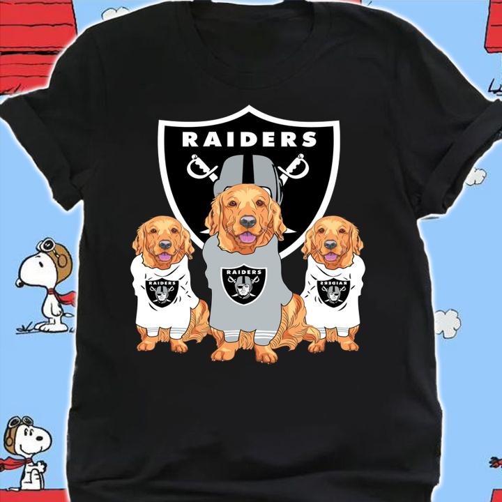 Golden Retriever mashup Oakland Raiders t-shirt shirt