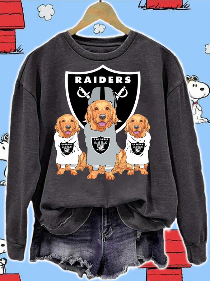 Golden Retriever mashup Oakland Raiders t-shirt sweatshirt