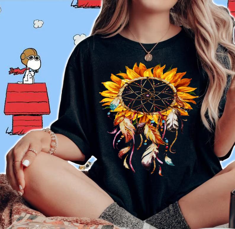 Official Sunflower Dream Catcher t-shirt woman shirt