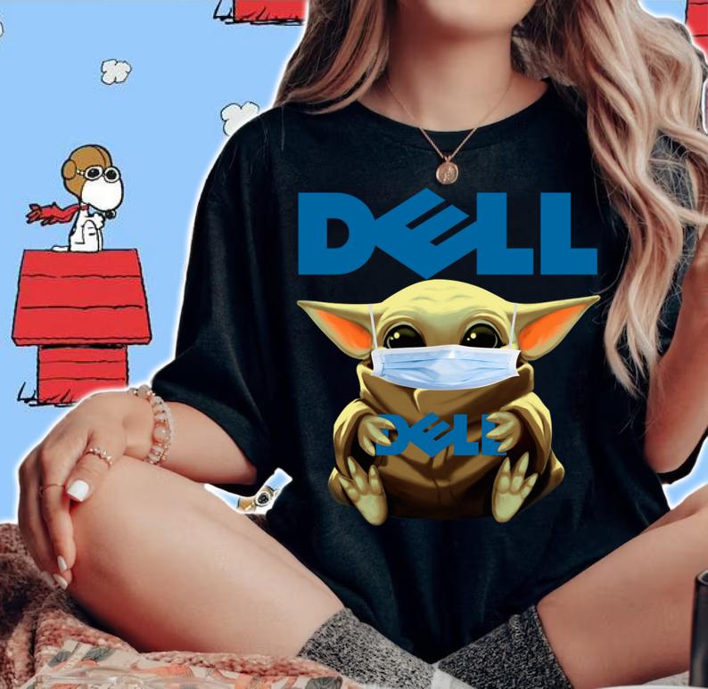 Star Wars Baby Yoda Mask Dell Coronavirus t-shirt woman shirt