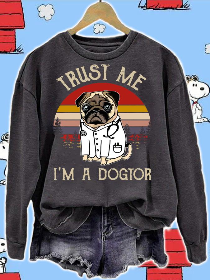 Bulldog doctor Trust me I’m a dogtor vintage t-shirt sweatshirt