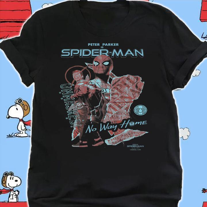 Marvel Spider Man No Way Home Unmasked Poster t-shirt shirt