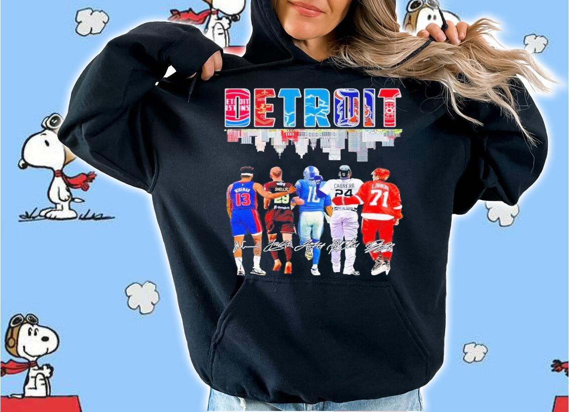 Detroit James Wiseman Ryan Shellow Jared Goff Miguel Cabrera Dylan Larkin Signature t-shirt hoodie