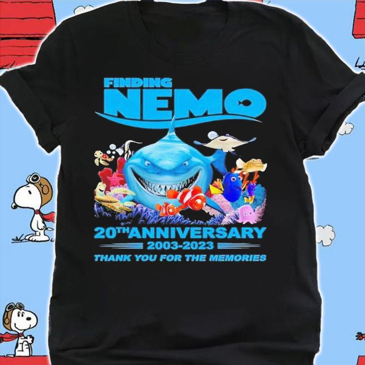 Finding Nemo 20th anniversary 2003 2023 thank you for the memories t-shirt shirt