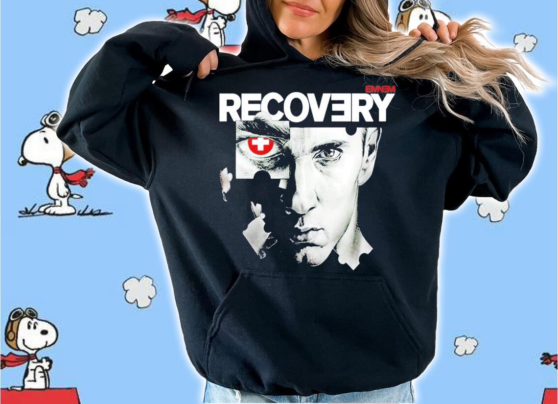 8 Mile Recovery Eminem Black Portrait Shirt t-shirt hoodie