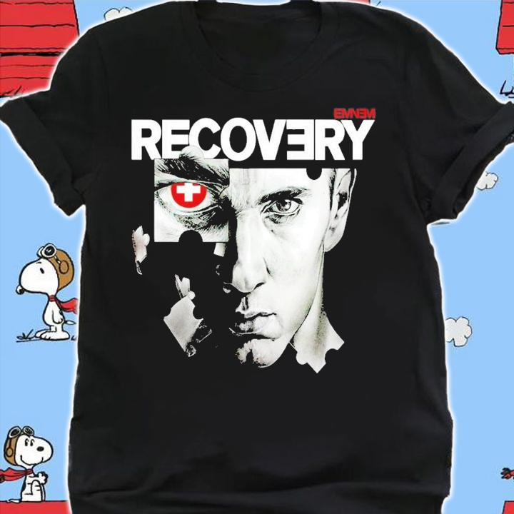 8 Mile Recovery Eminem Black Portrait Shirt t-shirt shirt