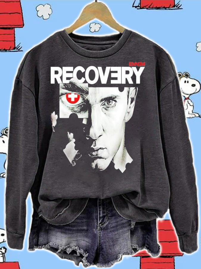 8 Mile Recovery Eminem Black Portrait Shirt t-shirt sweatshirt