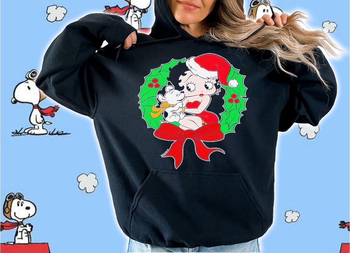 Betty Boop Pudgys Wreath Girls shirt t-shirt hoodie