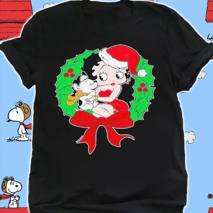 Betty Boop Pudgys Wreath Girls shirt t-shirt shirt