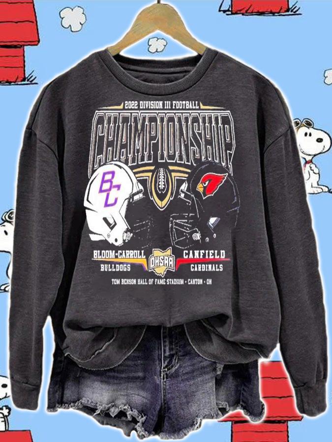 2022 OHSAA Football Division III State Championship Bloom-Carroll Bulldogs and Canfield Cardinals shirt t-shirt sweatshirt