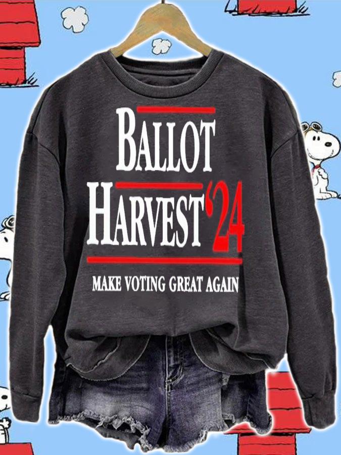 Ballot Harvest '24 make voting great again shirt t-shirt sweatshirt