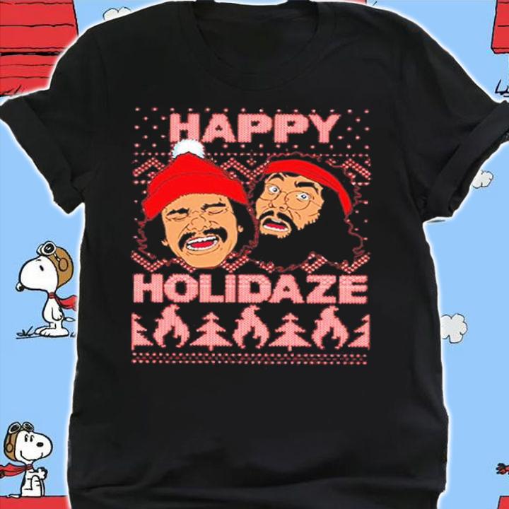 Cheech and Chong Happy Holidaze Christmas T-Shirt t-shirt shirt