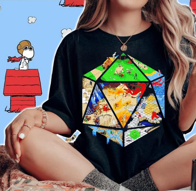 Dungeons in dice shirt t-shirt woman shirt