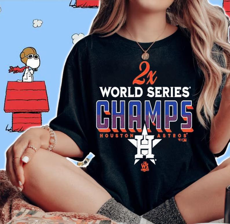 Houston Astros Two-Time World Series Champions Trophy Case shirt t-shirt woman shirt