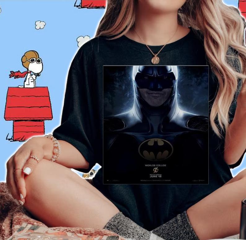 Michael Keaton Batman in The Flash poster shirt t-shirt woman shirt