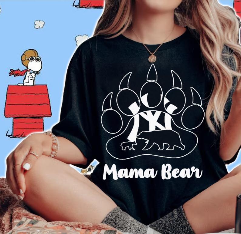 New York Yankees mama bear paw shirt t-shirt woman shirt