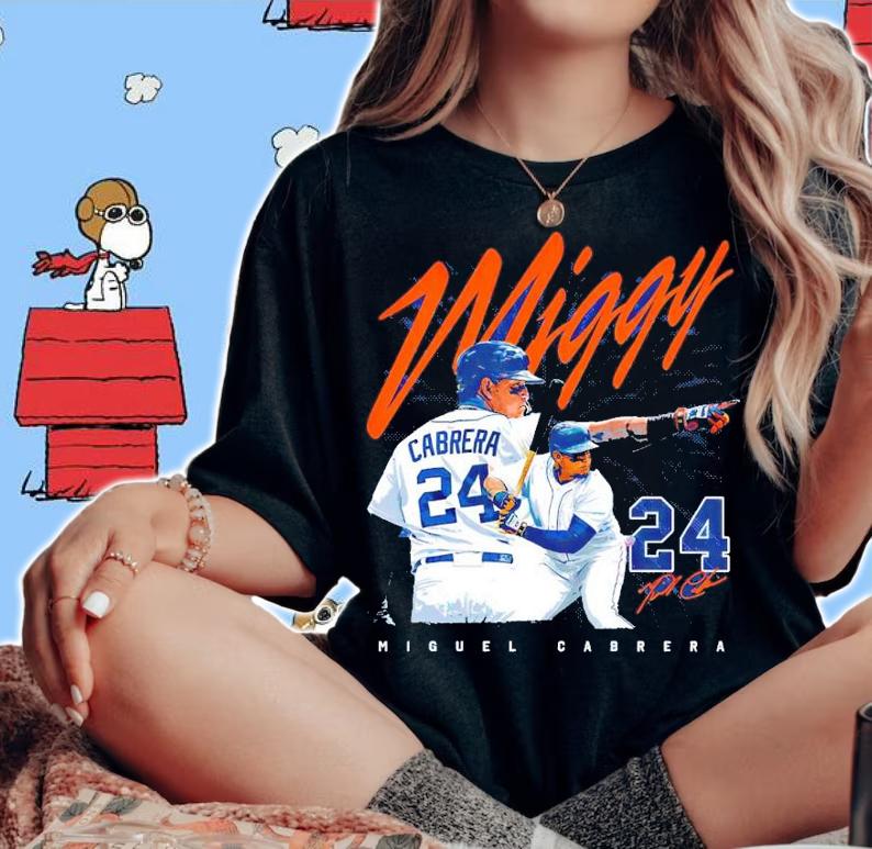 Miguel Cabrera Miggy MLBPA signature shirt t-shirt woman shirt