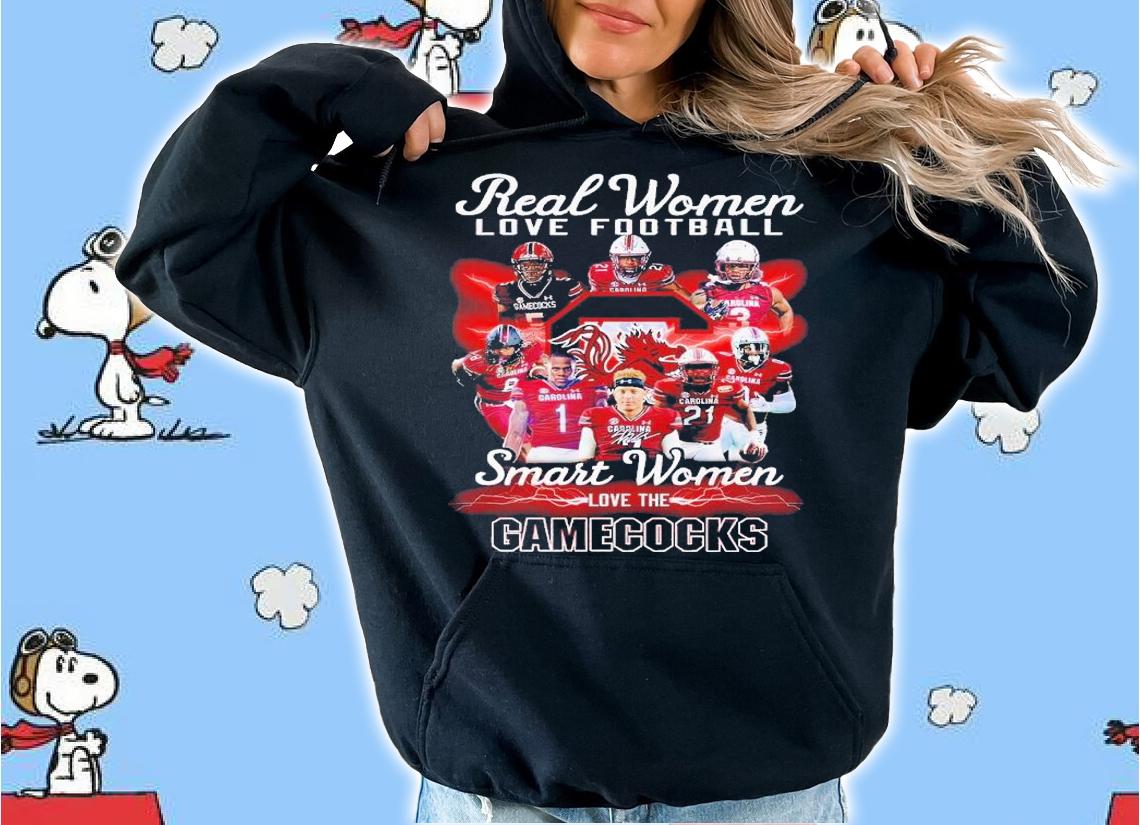 Real women love football smart women love the Gamecocks signatures shirt t-shirt
