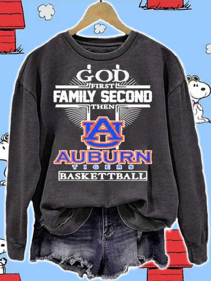 God First Family Second Then Auburn Tigers Basketball Shirt t-shirt