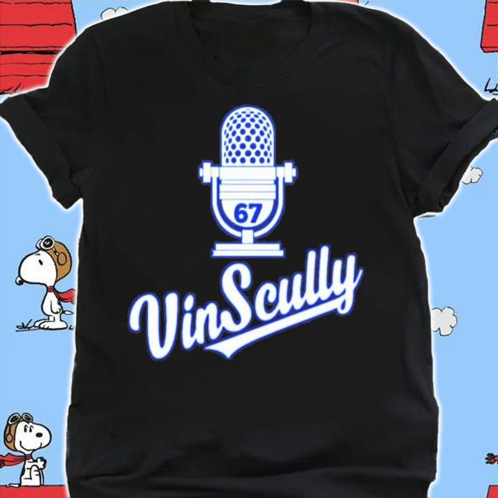 Vin Scully 67 Los Angeles MLB Baseball T-Shirt t-shirt shirt