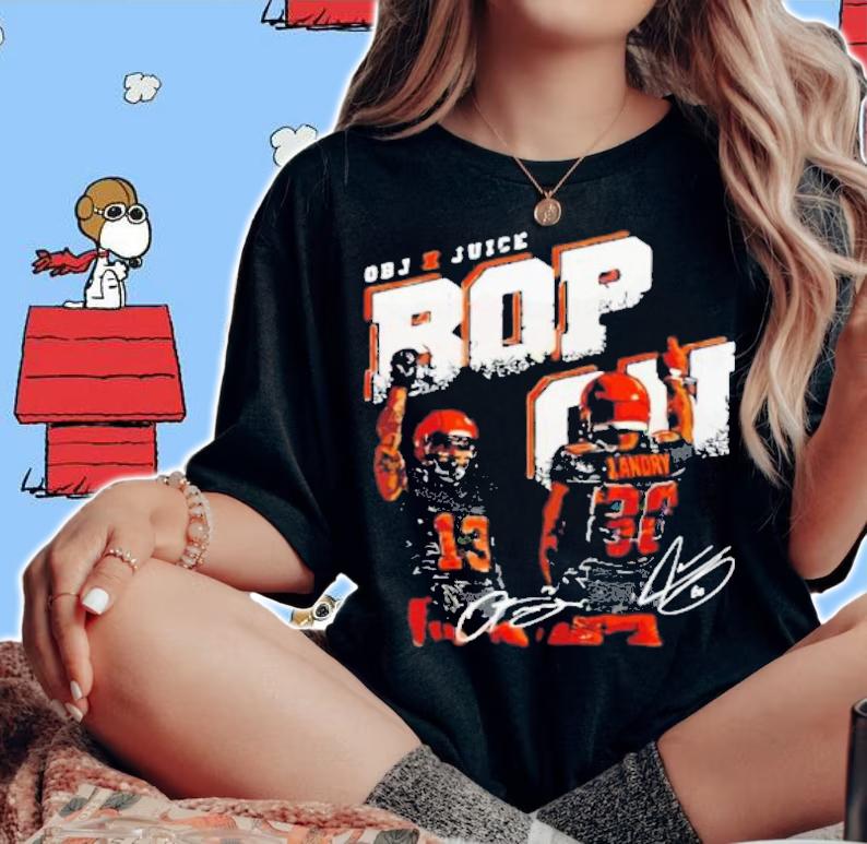 Bop On OBJ Juice Odell Beckham Jr Signature T-Shirt t-shirt