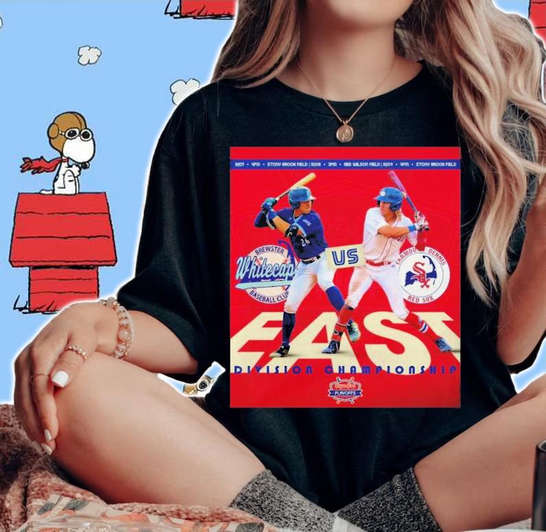 Brewster Whitecaps vs Yarmouth-Dennis Red Sox Cape Cod Baseball League Playoff 2022 East Division Championship Shirt t-shirt woman shirt