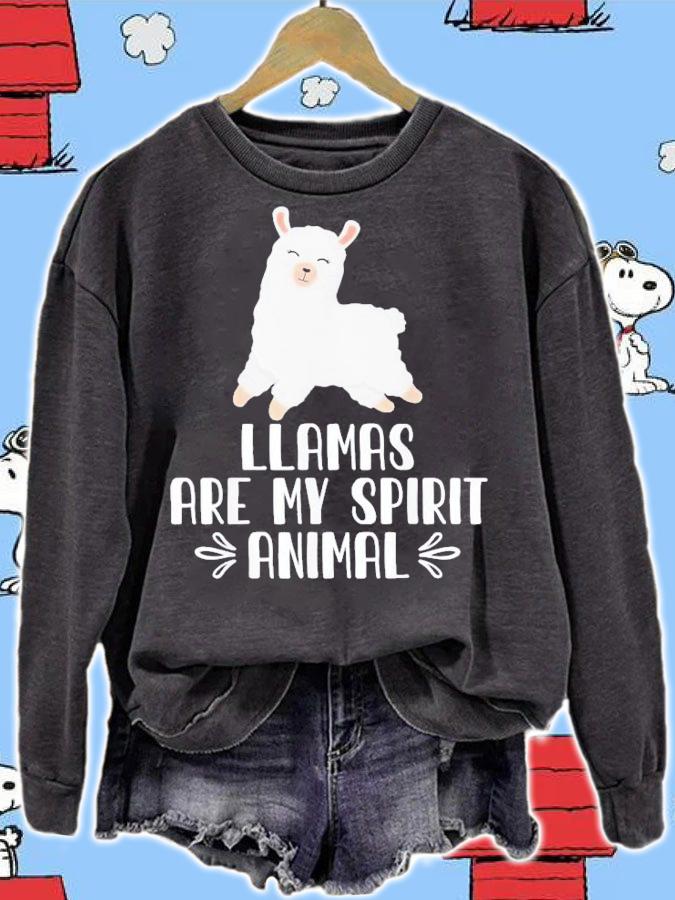 Llamas Are My Spirit Animal T-Shirt t-shirt sweatshirt