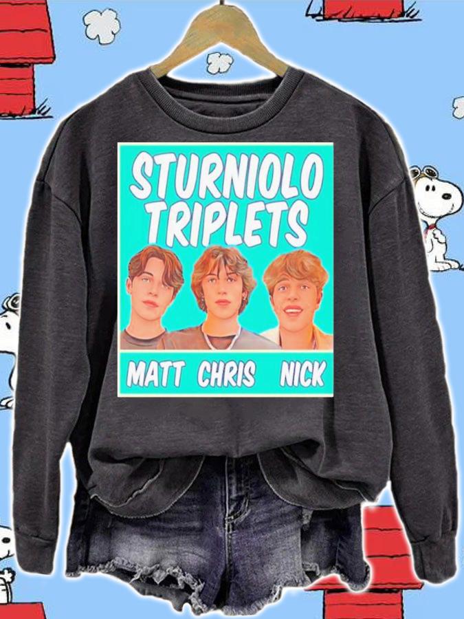 Matt Chris Nick Sturniolo Triplets State Shirt t-shirt sweatshirt