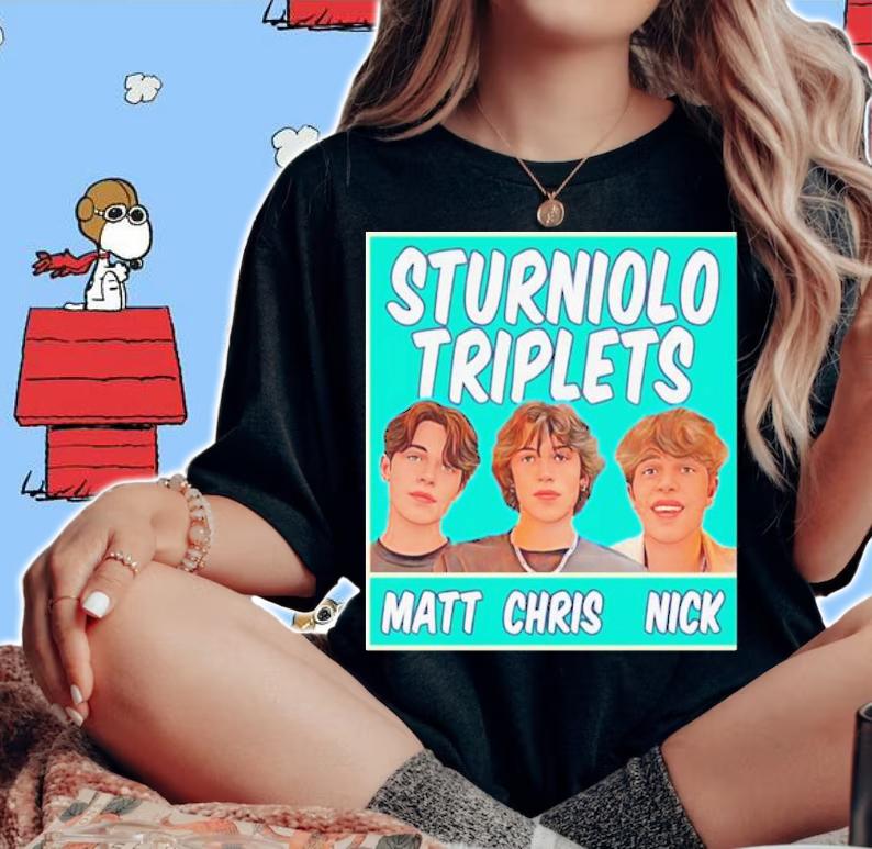 Matt Chris Nick Sturniolo Triplets State Shirt t-shirt woman shirt