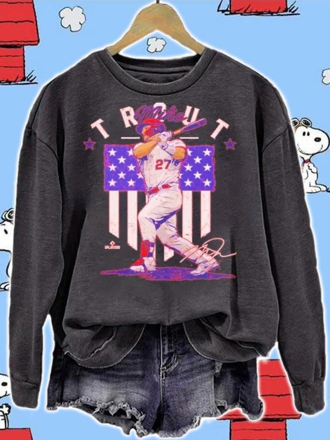Mike Trout Los Angeles A Country Flag Football Shirt t-shirt