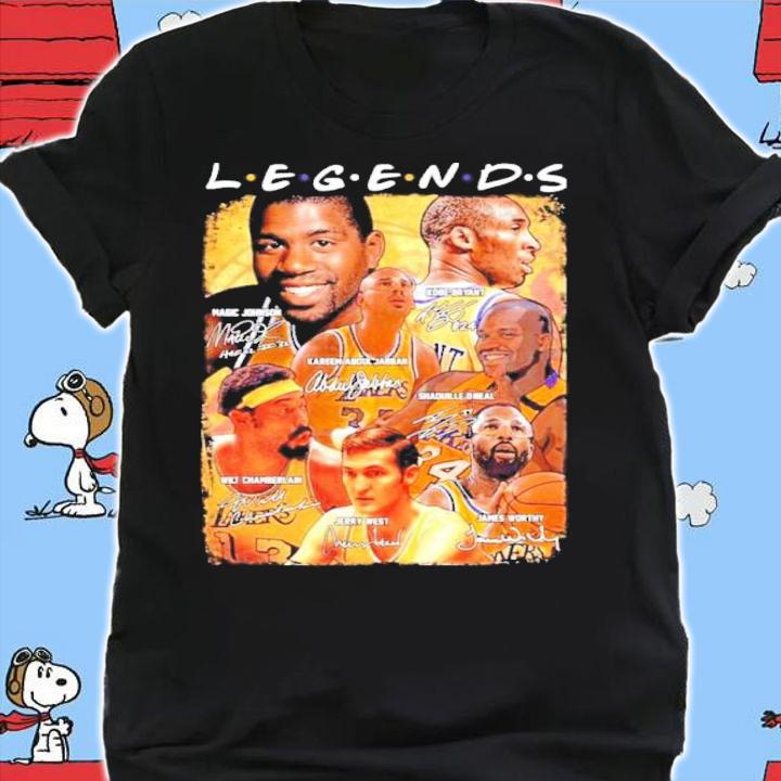 Legends Best Players Los Angeles Lakers Signatures Shirt t-shirt