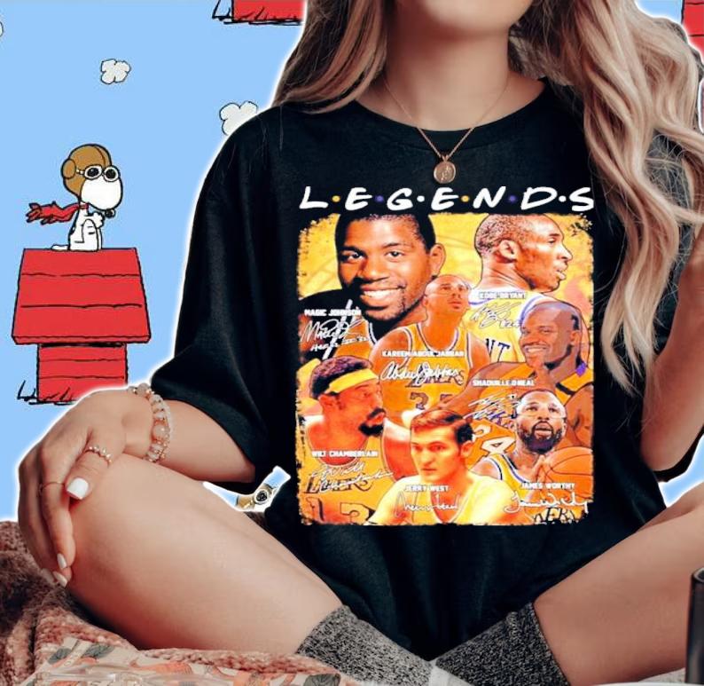 Legends Best Players Los Angeles Lakers Signatures Shirt t-shirt