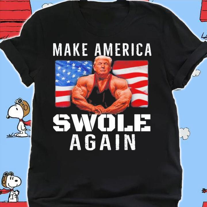 Make America Swole Again Trump Lifting T-Shirt t-shirt shirt