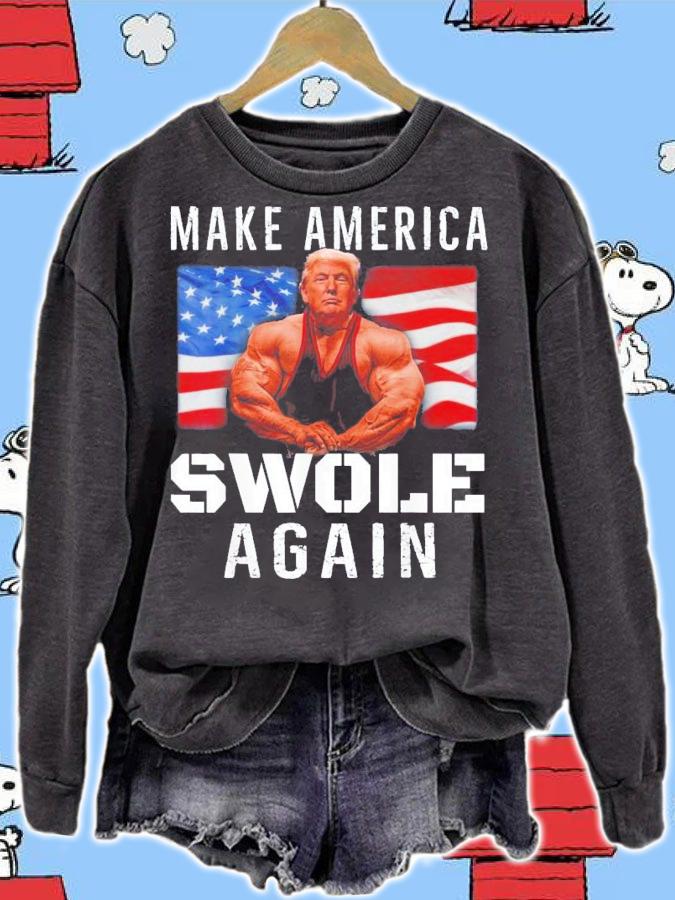 Make America Swole Again Trump Lifting T-Shirt t-shirt sweatshirt