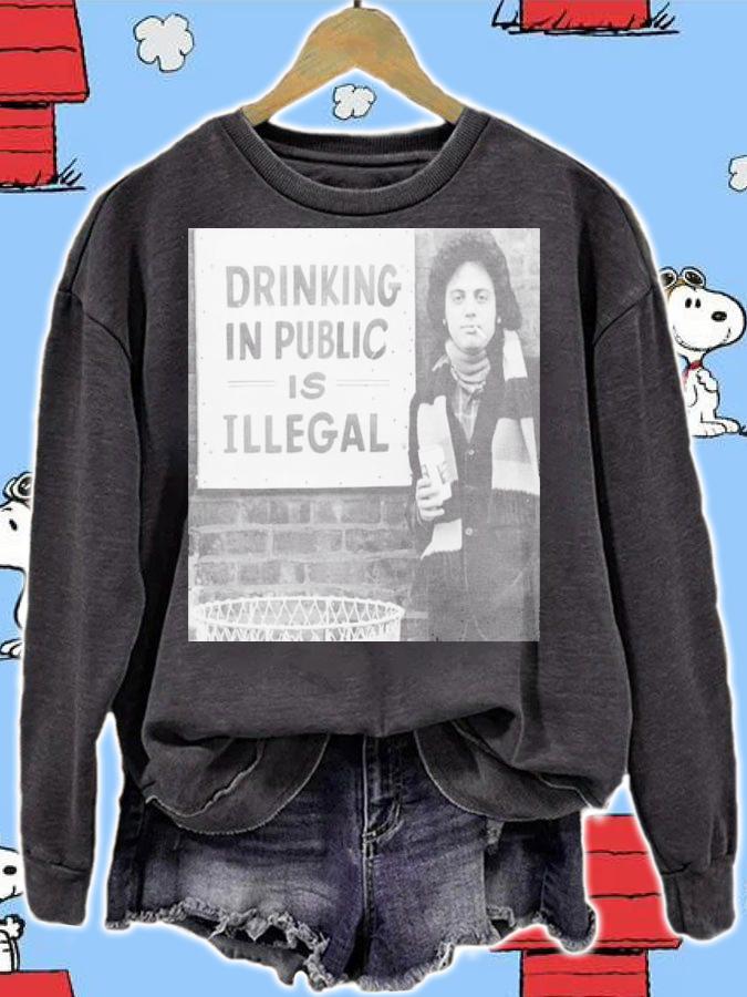Billy Joel Drinking In Public Is Illegal T-Shirt t-shirt sweatshirt