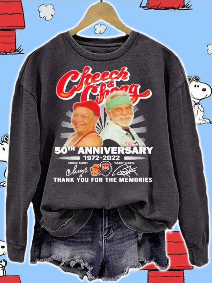 Cheech And Chong 50th Anniversary 1972-2022 Signatures Thank You For The Memories Shirt t-shirt
