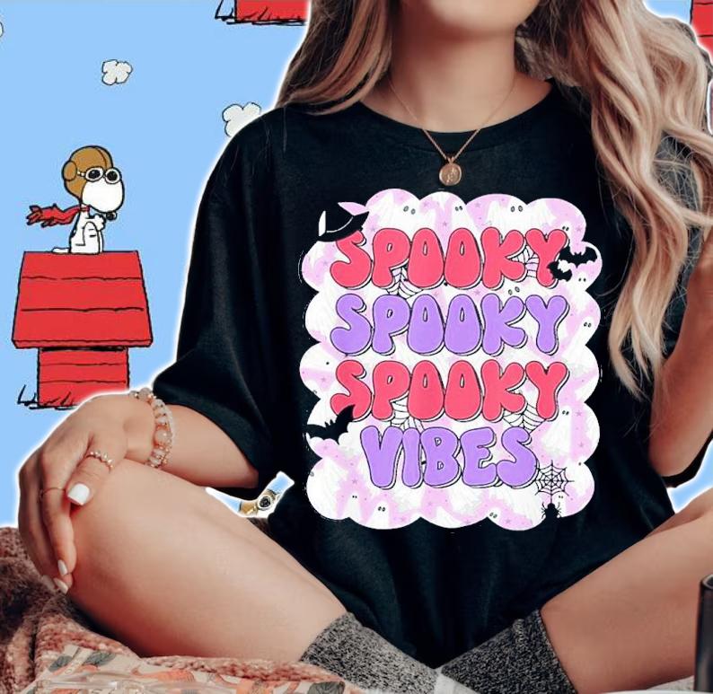 Groovy Spooky Season Spooky Vibes Hippie Halloween Costume Shirt t-shirt