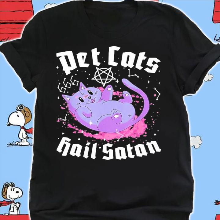 Satanic Cat Astrology Witchcraft Pet Cats Hail Satan shirt t-shirt shirt